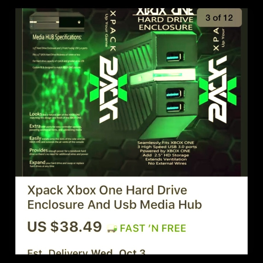 XBox One Hard Drive Enclosure